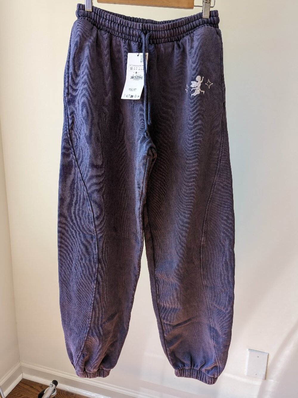 Zara Printed Washed Effect Jogger Pant NWT size M